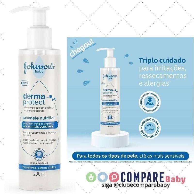 😍 ESGOTA RÁPIDO! Sabonete Nutritivo Derma Protect JOHNSON'S® Baby 200mL