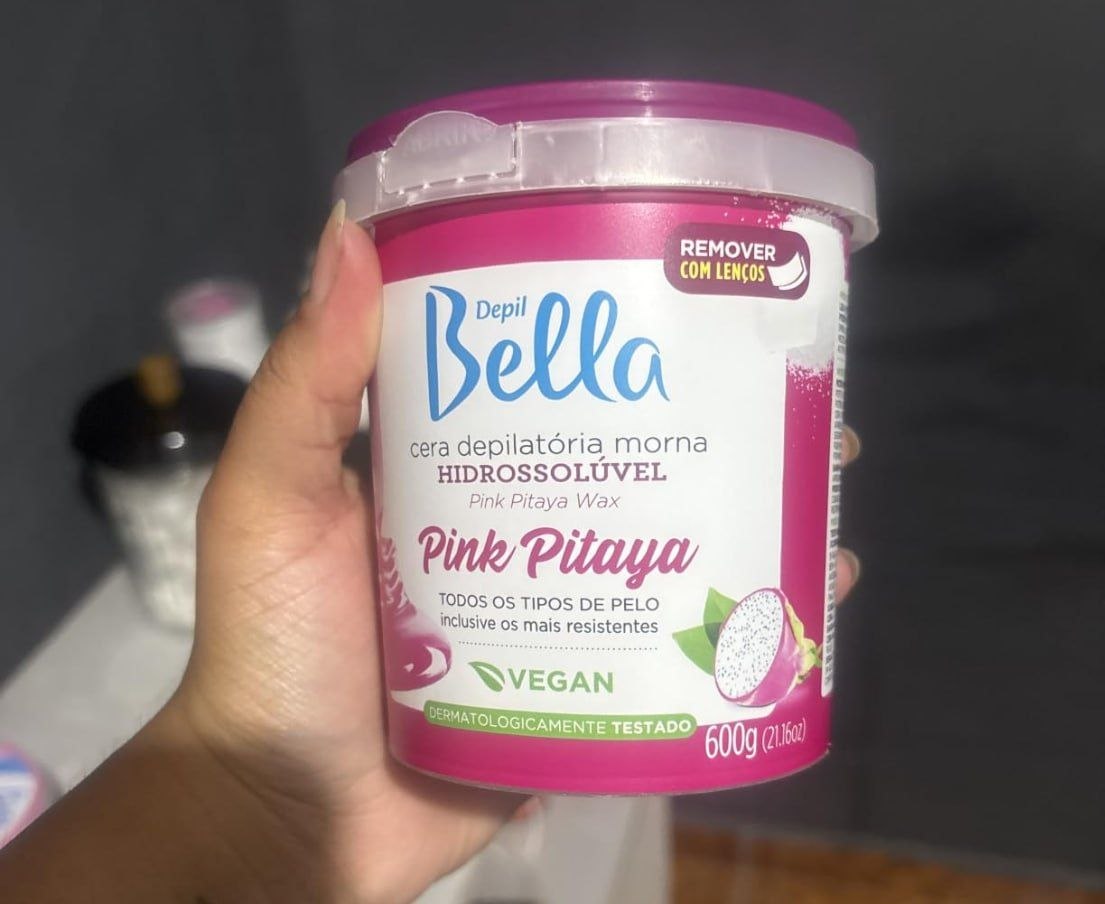 Cera Depilatória Morna Hidrossolúvel Pink Pitaya Depil Bella 600g