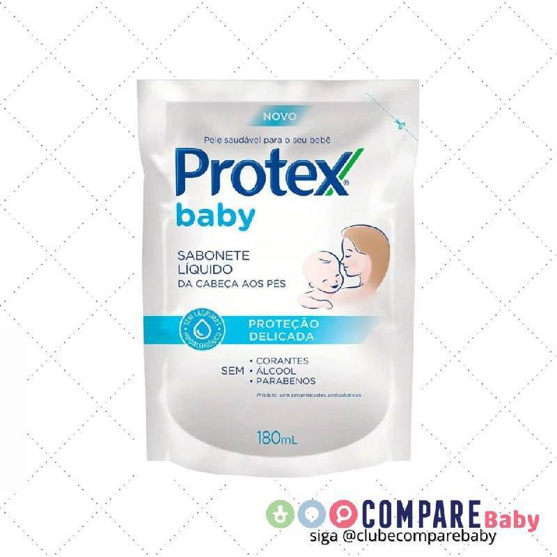 😍 Sabonete Líquido Infantil para bebês Protex Baby Delicate Care 180ml Refil