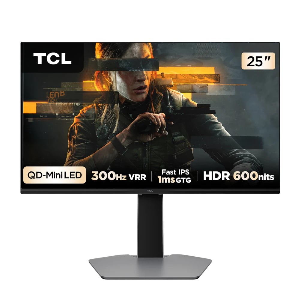 🖥Monitor Gamer TCL 25 Polegadas QLED Mini LED Full HD G64 300Hz 1ms (GtG) Freesync HDR 60