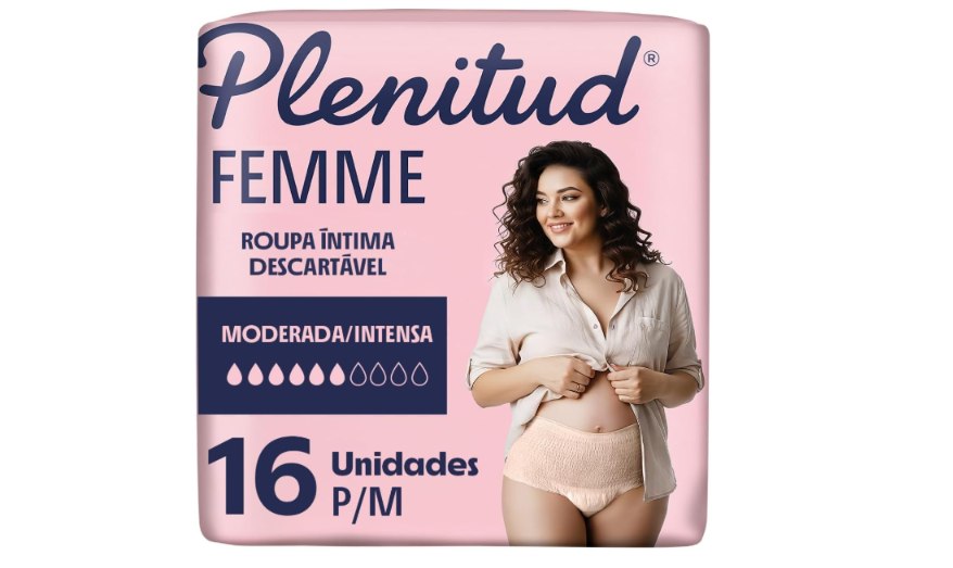 🫧 Roupa Íntima Plenitud Femme para Incontinência P/M-16 un