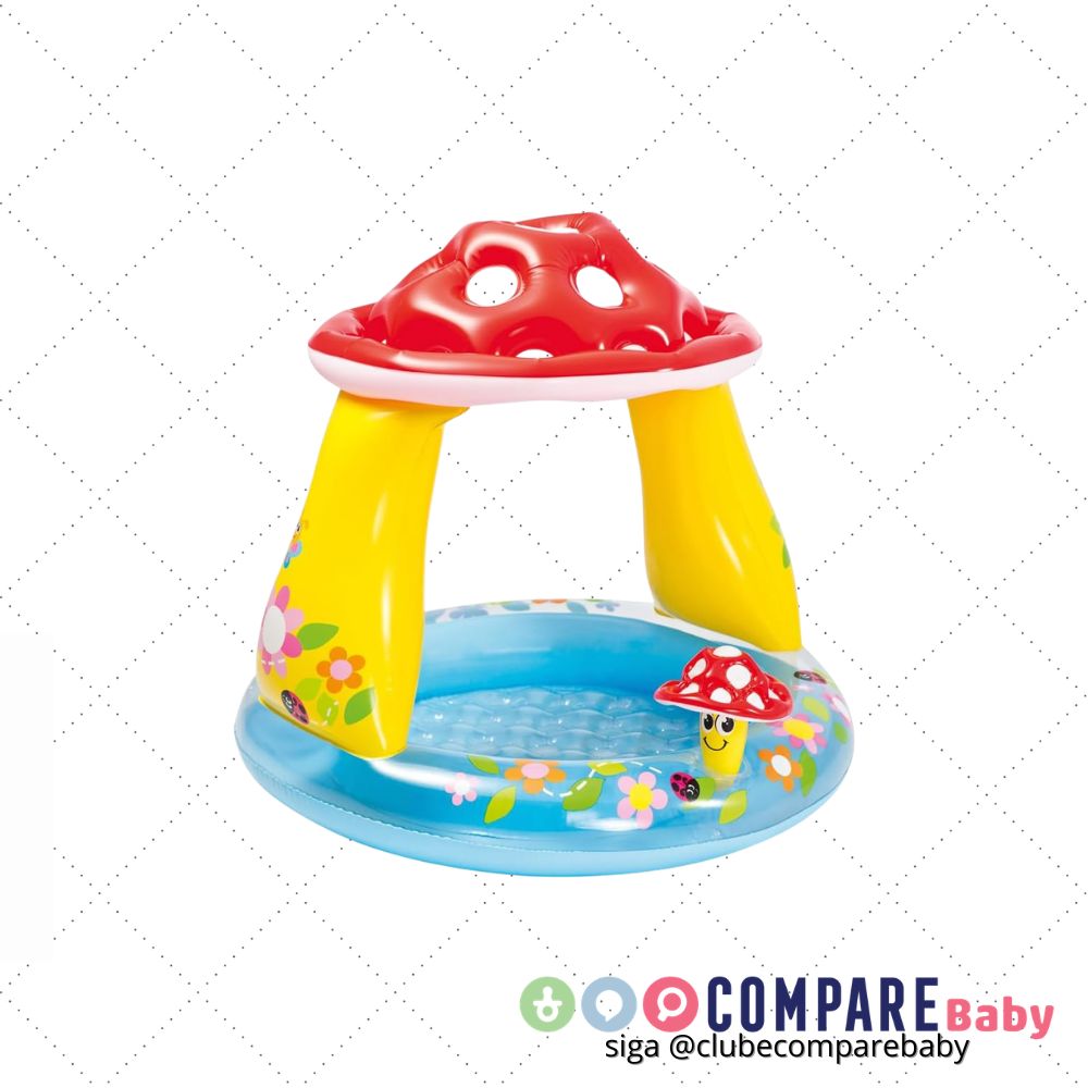 😍 Piscina Cogumelo Divertido 45 L com cobertura