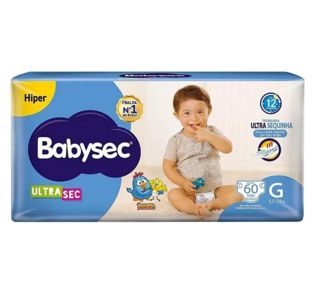 Fralda Babysec Ultra Sec G 60 Unidades