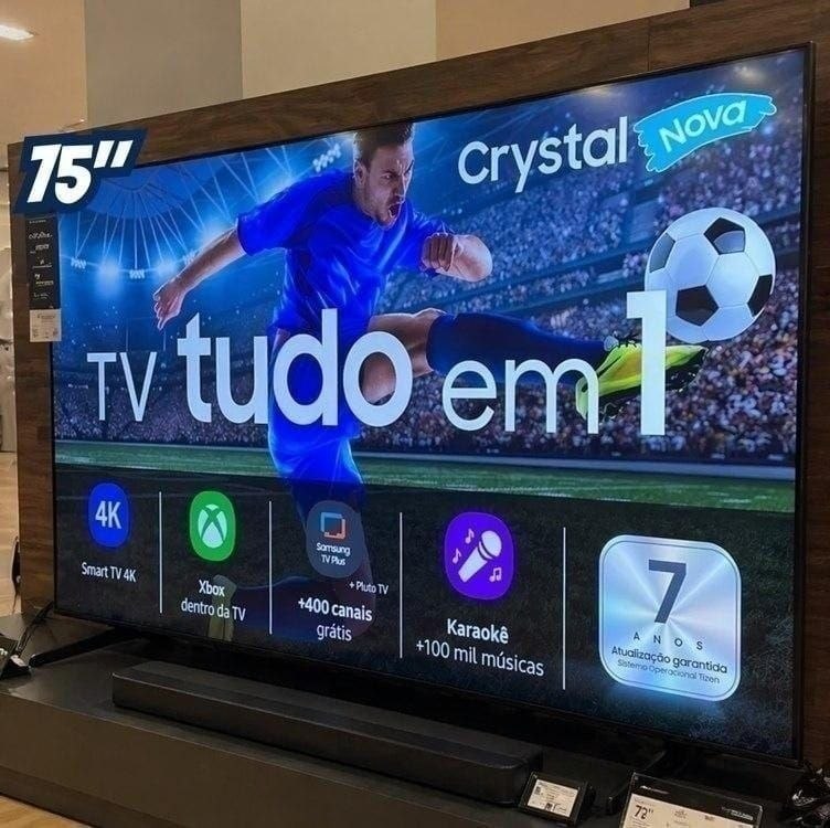 Samsung Smart TV 75" Crystal UHD 4K U8100F 2025