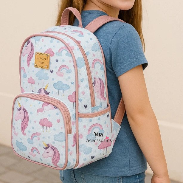 🛍️ Mochila Infantil escolar e maternidade Impermeável diversas Estampas Escolar Passeio C