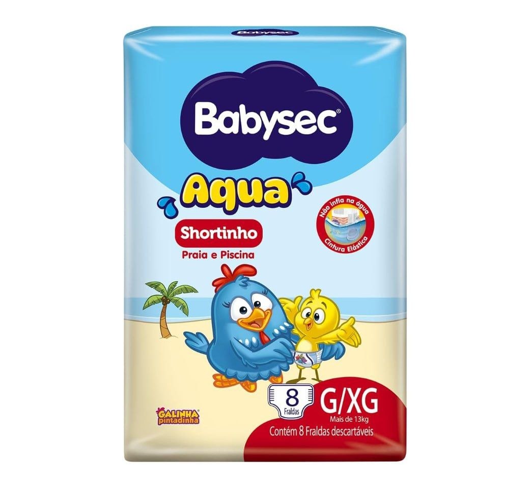 Fralda Babysec Aqua G/XG 8 unidades