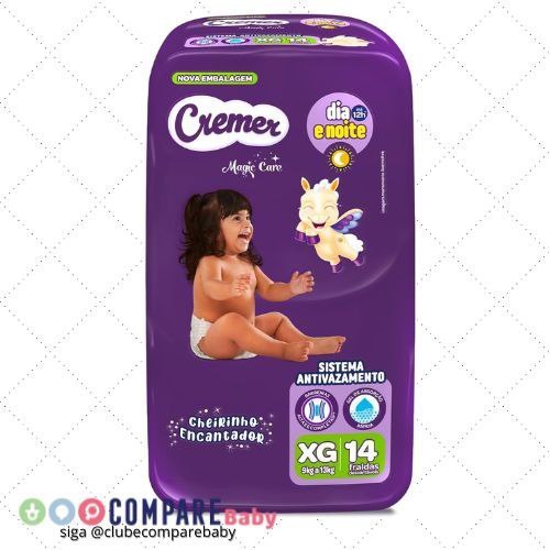 😍 Fralda Cremer Jumbinho XG 14 Unidades