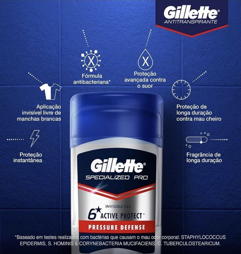 Gillette, Desodorante Gel Clinical Pressure Defense, 45G