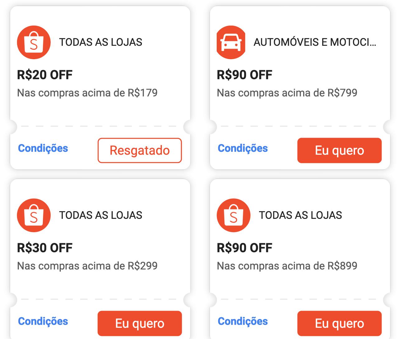 ❤️ CUPONS SHOPEE LIBERADOS ❤️