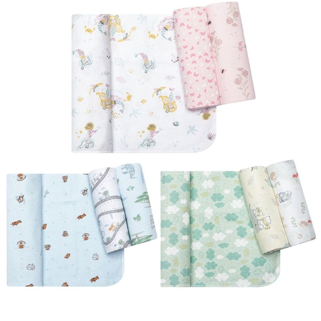 🛍️ Kit Manta Cueiro Flanelado Papi 100cm x 80 Cm OU 80 x 50 cm 03 Unidades