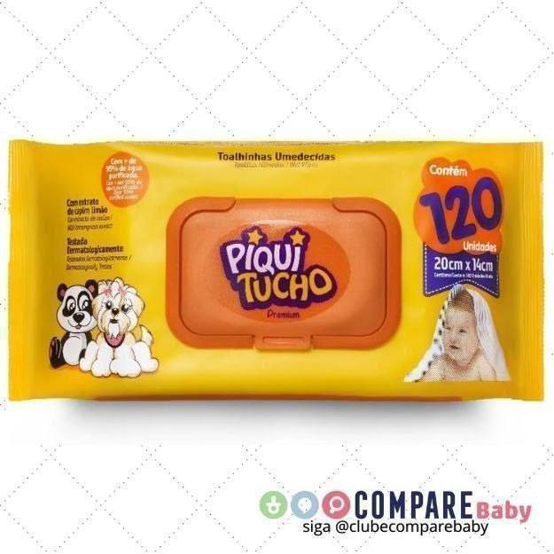 😍 PIQUITUCHO Toalhinhas Umed Premium 1 Unidade Com 120 Lenços Umedecidos