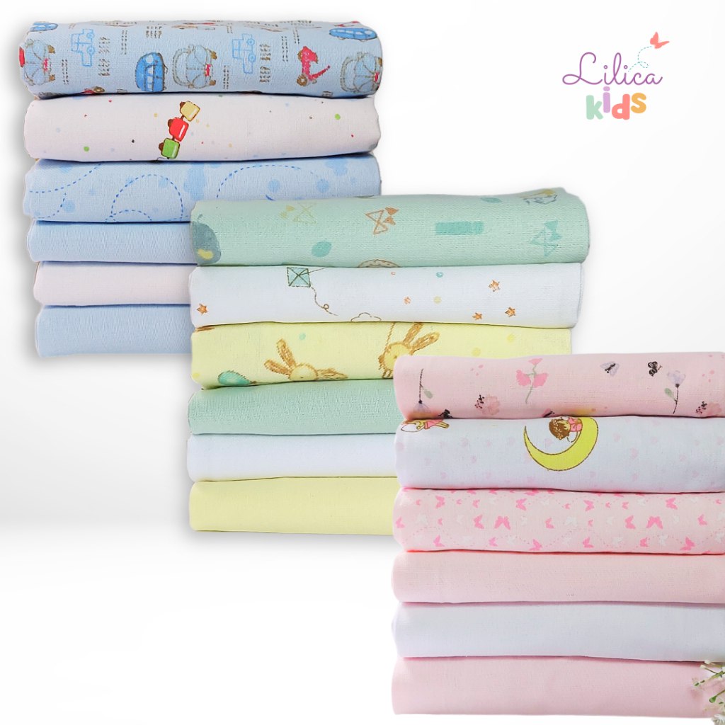 🛍️ Cueiro Flanelado 100% Algodão 80x50cm 3 e 6 unidades