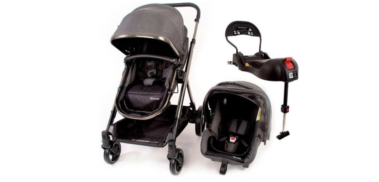 🫧  Safety 1st, Travel System Discover Trio, com Isofix, Black Chrome