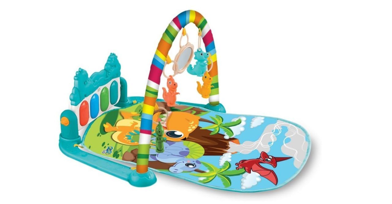 🫧 Maxi Baby Tapete de Atividades Para Bebê Piano Funny Dino