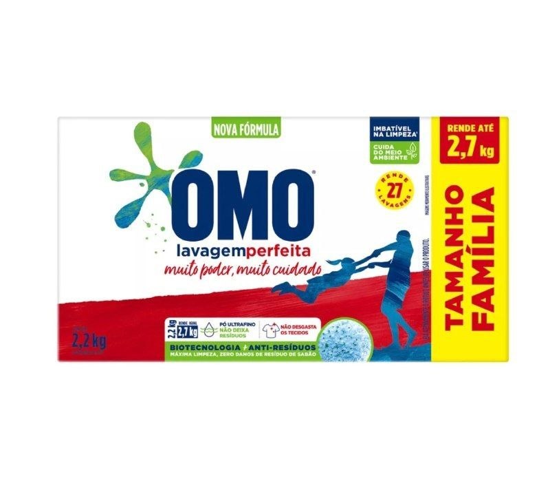 Sabão em Pó Lavagem Perfeita 2,2kg Omo