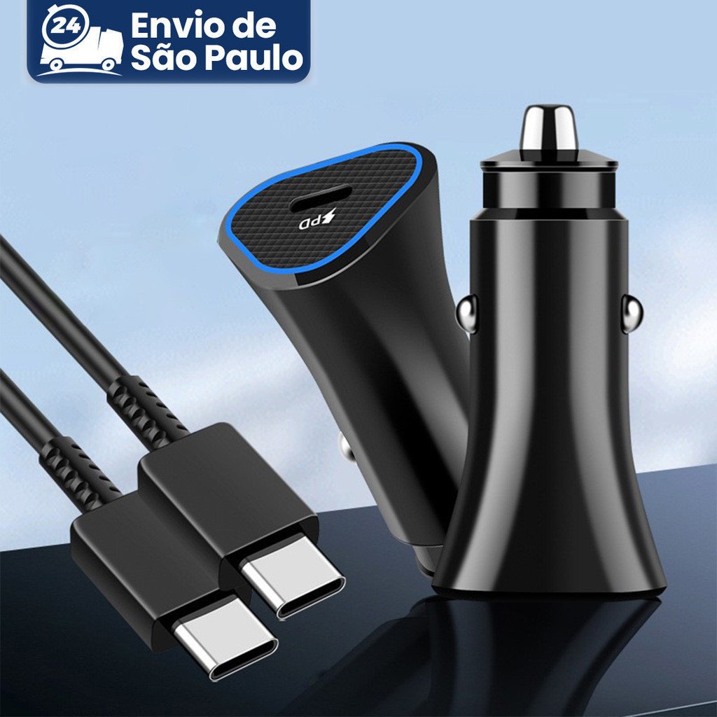 🔥 SUPER DESCONTO: Carregador de Carro Type-C 25W⚡