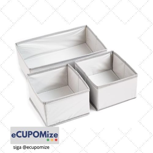 😍 Oikos - Organizador Multiuso Dobrável 3 Divisórias