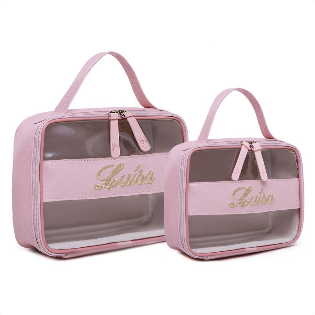 🛍️ Kit/2/Maletas/PERSONALIZADAS/M/G/Organizadores/Maquiagem/Remédios/Higiene