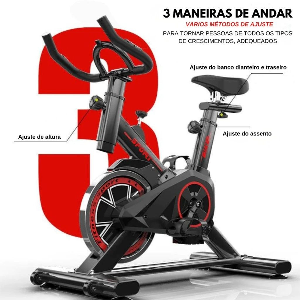 - Bicicleta Bike Ergometrica Spinning Academia Fitness Profissional 120kg