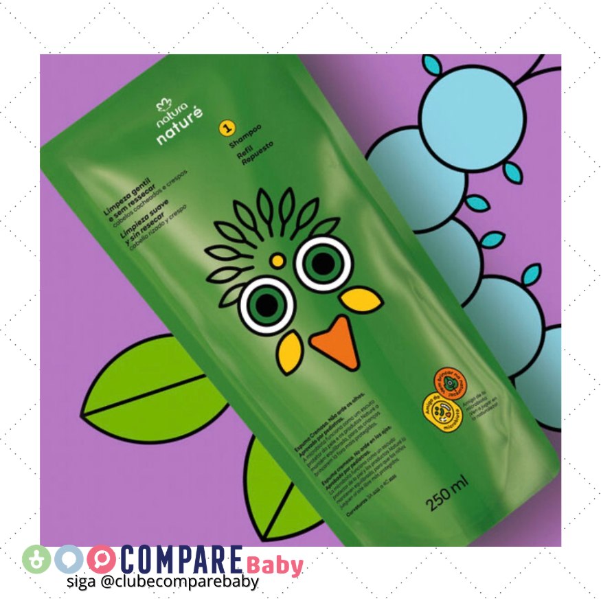 😍 Refil Shampoo Cabelos Cacheados e Crespos Naturé 250ml