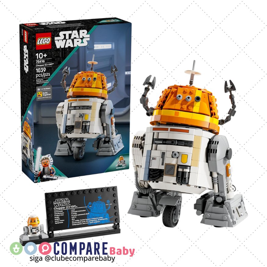 😍 LEGO Star Wars Chopper (C1-10P)™ Droide Astromecânico 75416 (1.039 Peças)