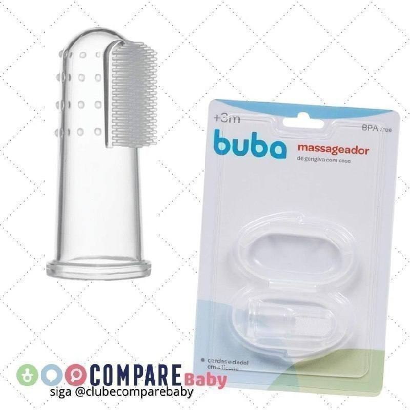 😍 BUBA Massageador De Gengiva Com Case, Transparente