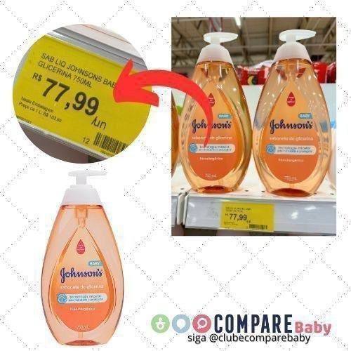 😍 Sabonete Líquido de Glicerina Infantil Johnson's Baby Da Cabeça aos Pés 750ml