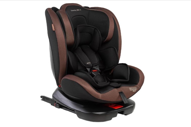 🫧  Cosco Kids, Cadeirinha Evolutty 360 X, 0 a 36kg, com Giro 360º e Isofix, Preto Avelã