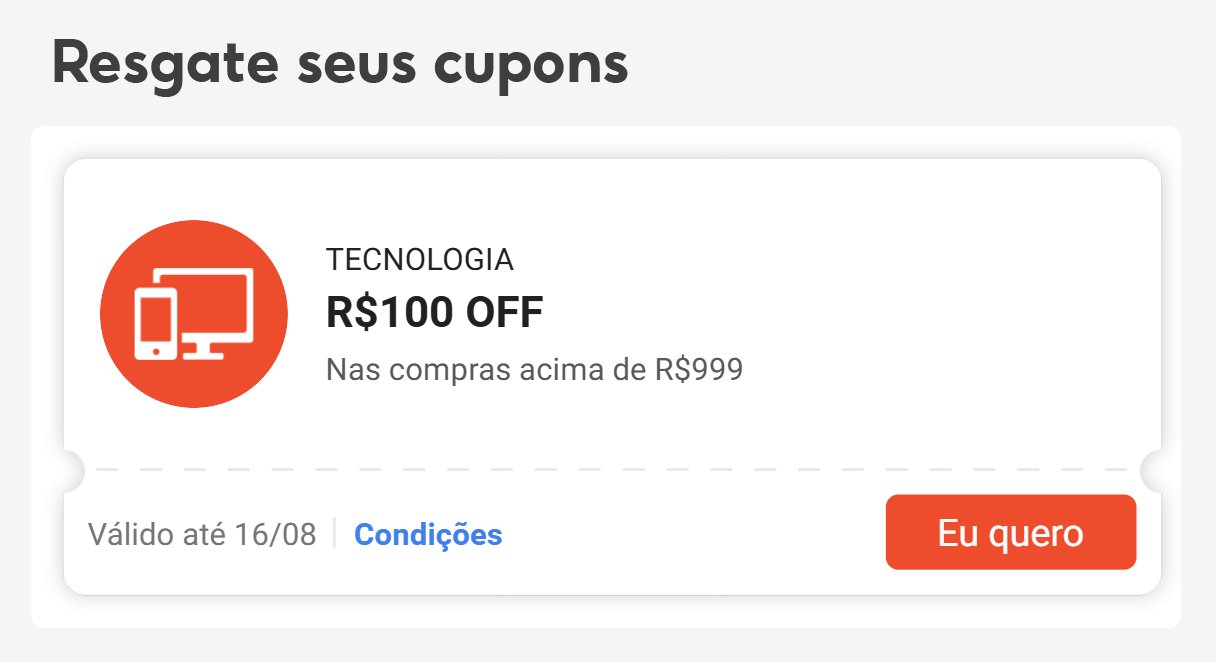 🚨 CUPOM EM TECH DA SHOPEE