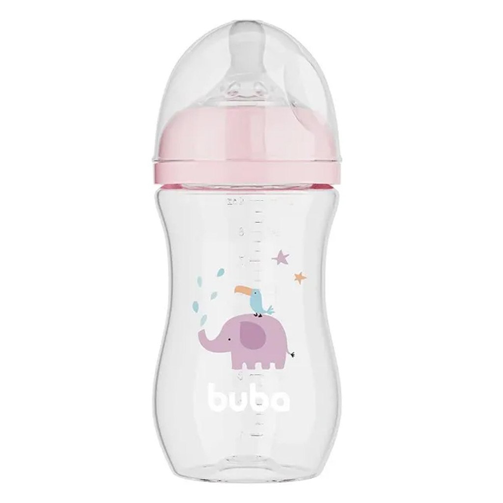 🛍️ Mamadeira Buba Easy Flow Elefante Rosa 270ml