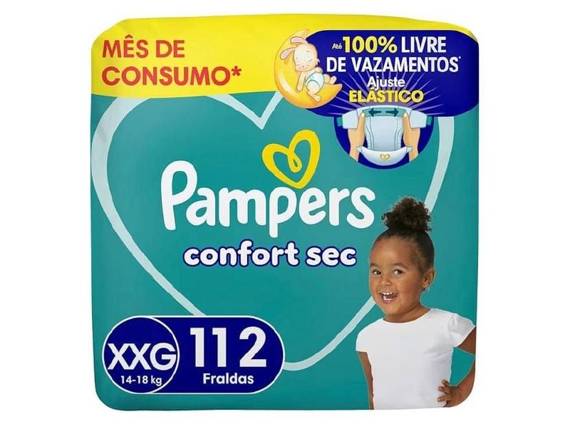Fralda Pampers Confort Sec Tamanho XXG 112 Unidades