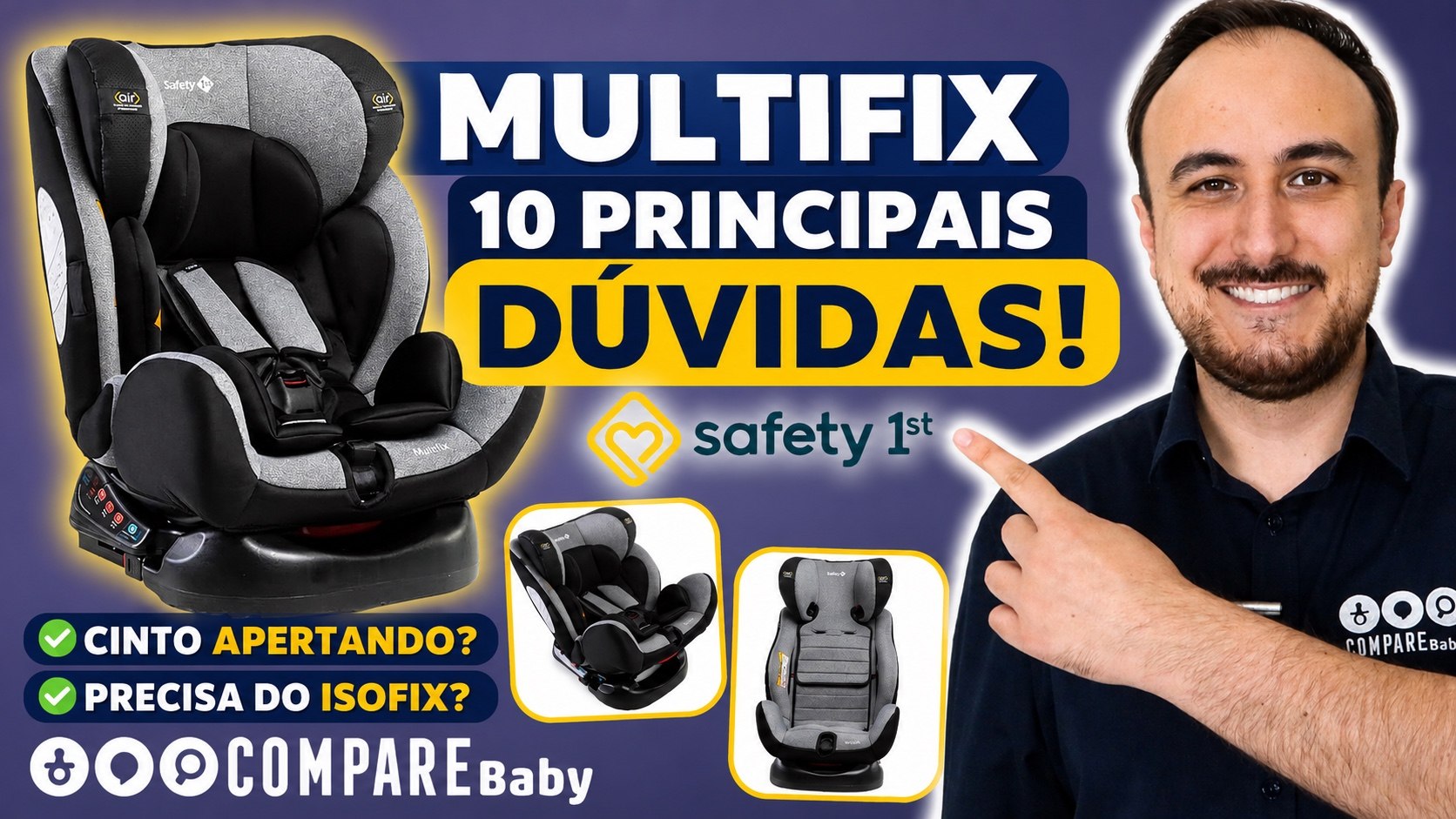 🎬 Vídeo novo no canal: Cadeirinha Multifix Safety 1st | ✅ 10 principais dúvidas