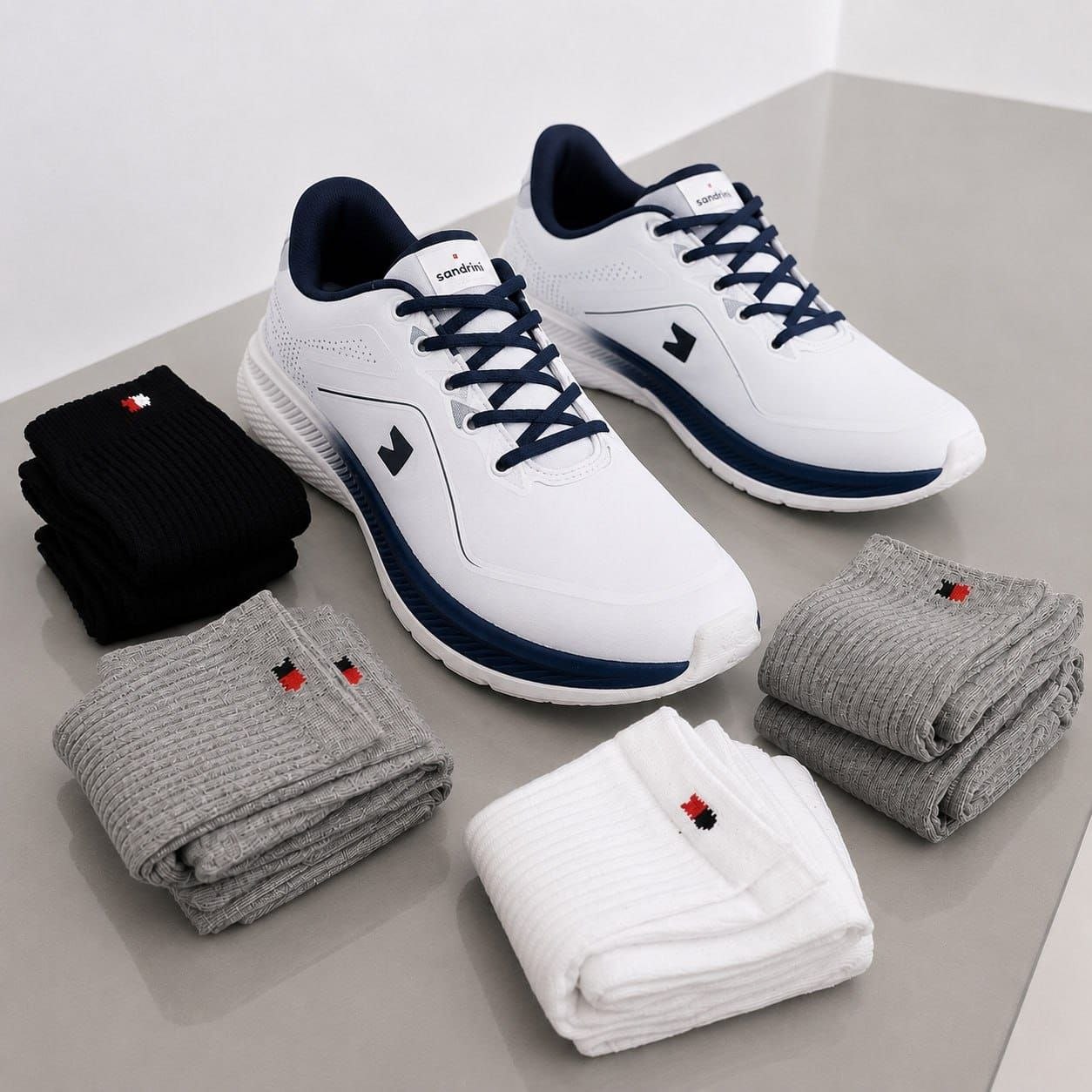 Kit Tênis Sandrini Aero Run Academia + 12 Pares Meia Soquete