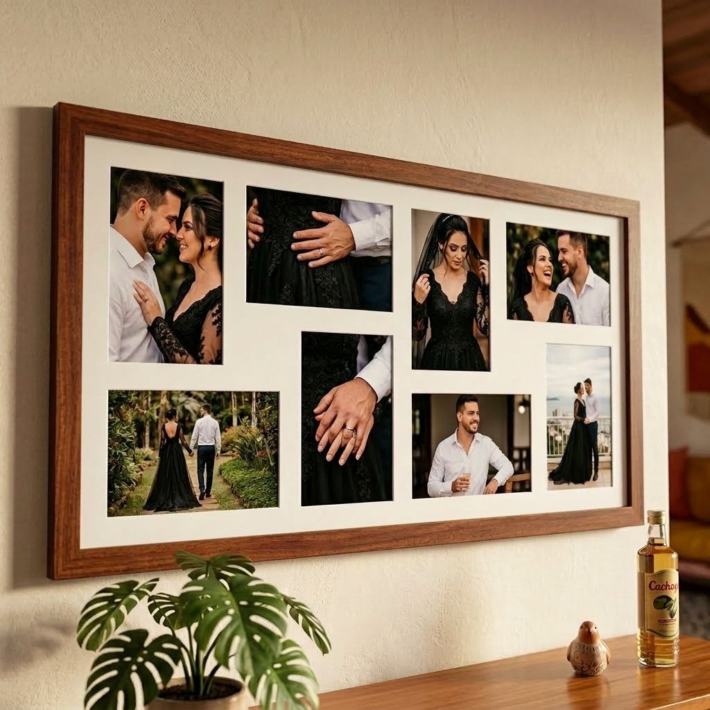 - quadros decorativos  8 fotos 10X15 porta retrato decoração elegante de parede escolha o