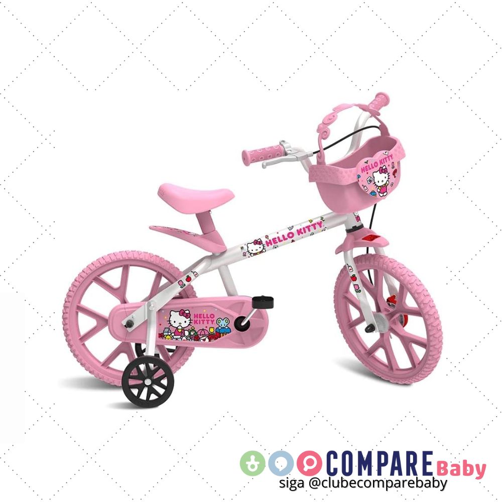😍 Bicicleta Aro 14 Hello Kitty - Bandeirante