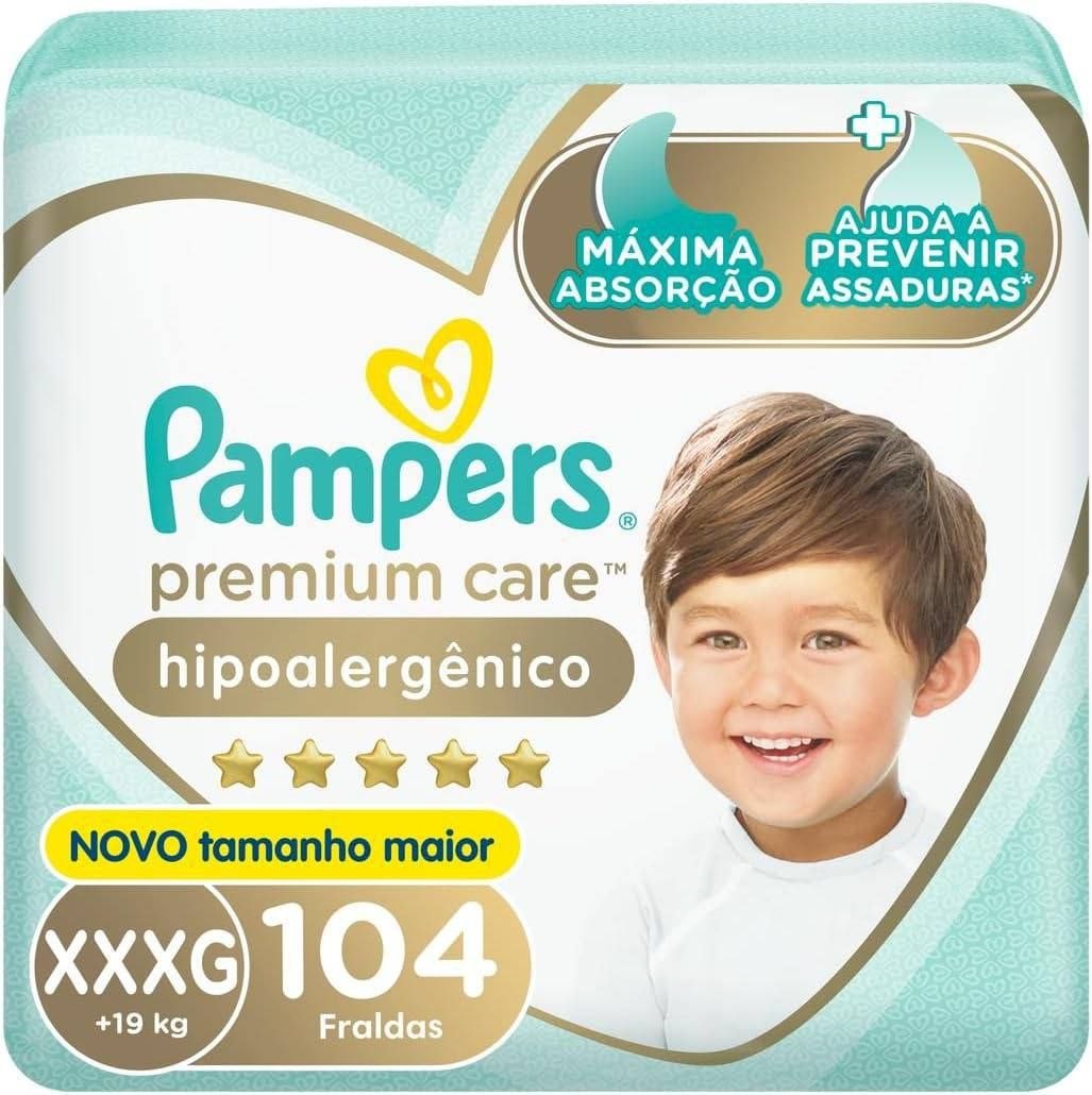 Fralda Pampers Premium Care XXXG - 104 fraldas