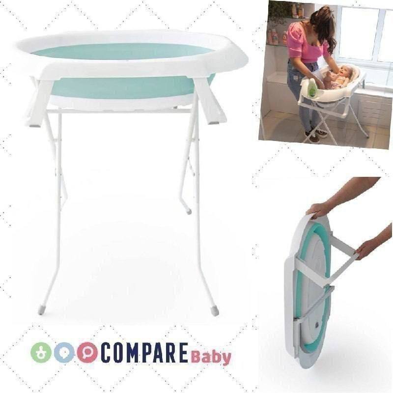 😍 Banheira Smile com Suporte Aqua Green, Safety 1st (Banheira Portátil Dobrável)