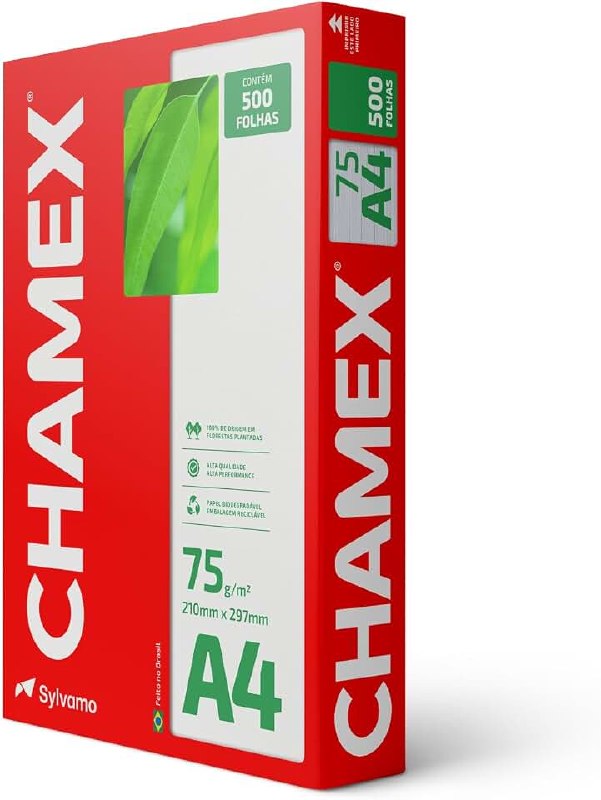 🛍️ Chamex - Papel Sulfite, A4, 75g, 500 folhas