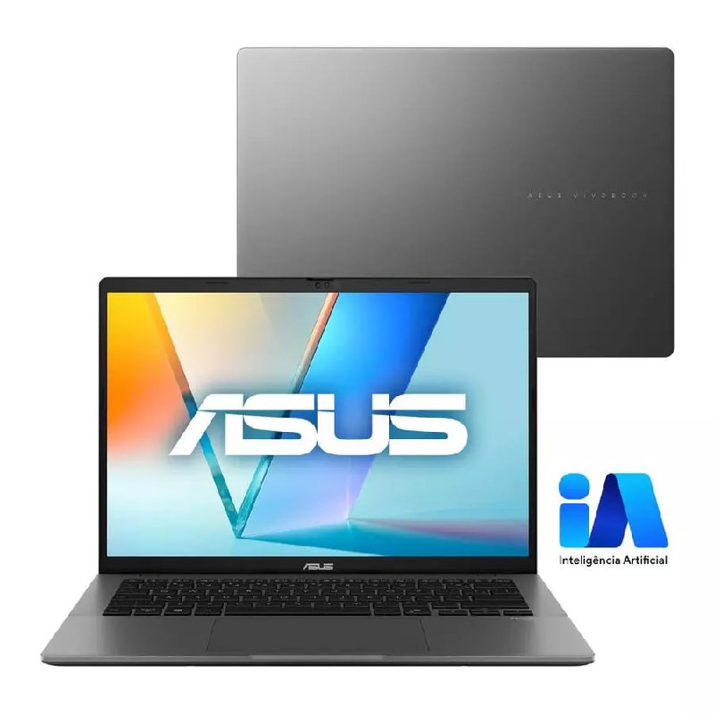 💻 ASUS Vivobook S14 S3407CA Intel Core Ultra 5 225H 16GB RAM 512GB SSD Linux KeepOS Tela