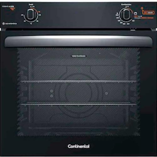 🛍️ Continental Forno de Embutir a Gás OC8GM com TOPLimpaFácil Grill e Timer Preto 80 Litr