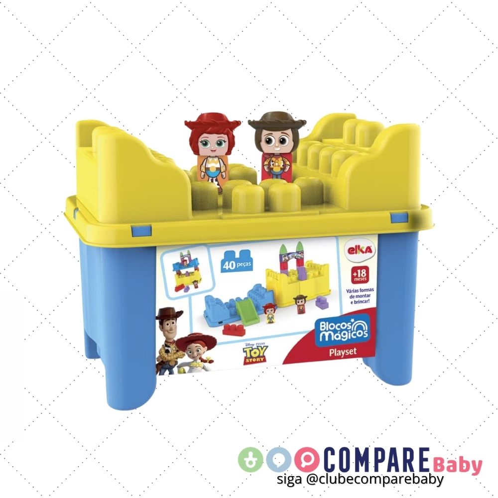 😍 Elka, Playset Blocos Mágicos 40 peças Toy Story, 18+ Meses