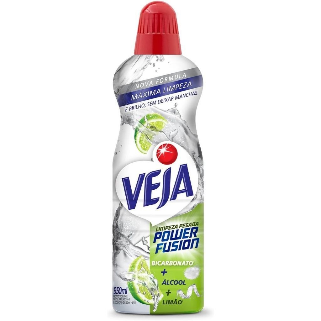 Veja Limpeza Pesada Power Fusion Limão Limpador de Pisos 950ml