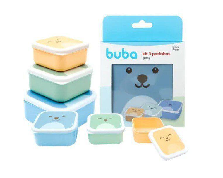 🫧  Kit 3 Potinhos Gumy, BUBA, Colorido