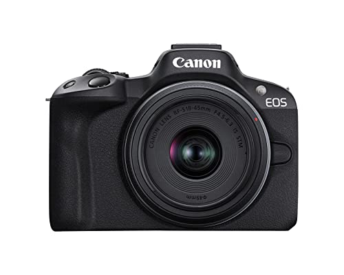 🛍️ Canon A câmera sem espelho EOS R50 RF-S18-45 mm F4.5-6.3 é um kit de lentes STM, senso