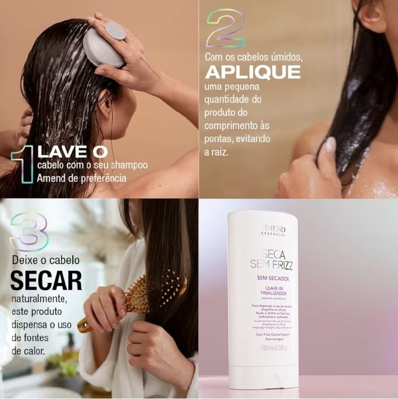 Leave - in Essencial Seca Sem Frizz Amend 180g