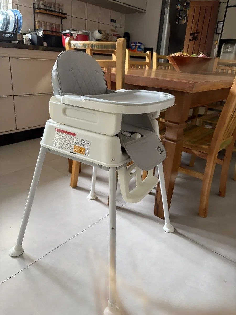 ✅ Cadeira De Alimentação Infantil 3 Em 1 Harmony Maxi Baby - Cinza