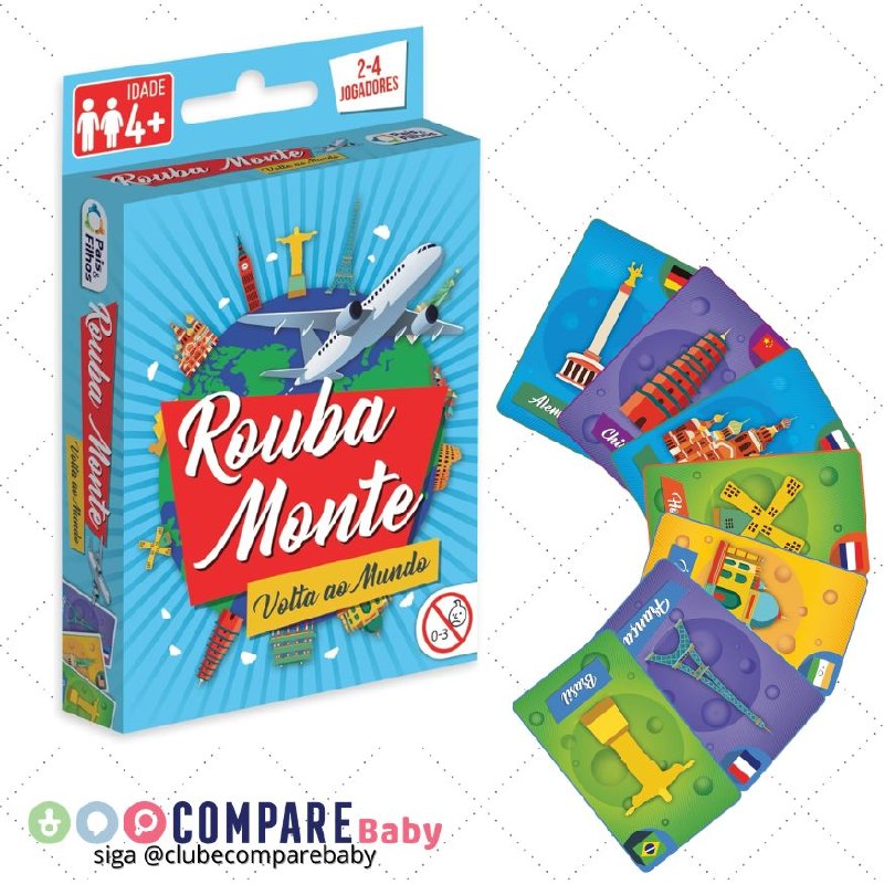 😍 Pais & Filhos | Jogo de Cartas Rouba Monte Volta ao Mundo | Jogo Educativo Infantil, Di
