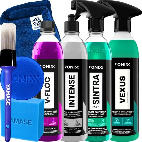🔥 Kit Lavagem Automotiva Vonixx Vexus Shampoo Neutro V-Floc Revitalizador