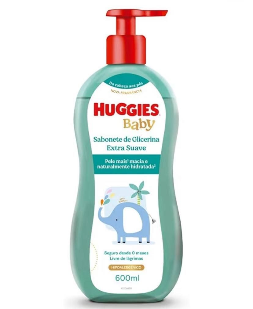Sabonete Líquido de Glicerina Huggies Extra Suave 600 ml