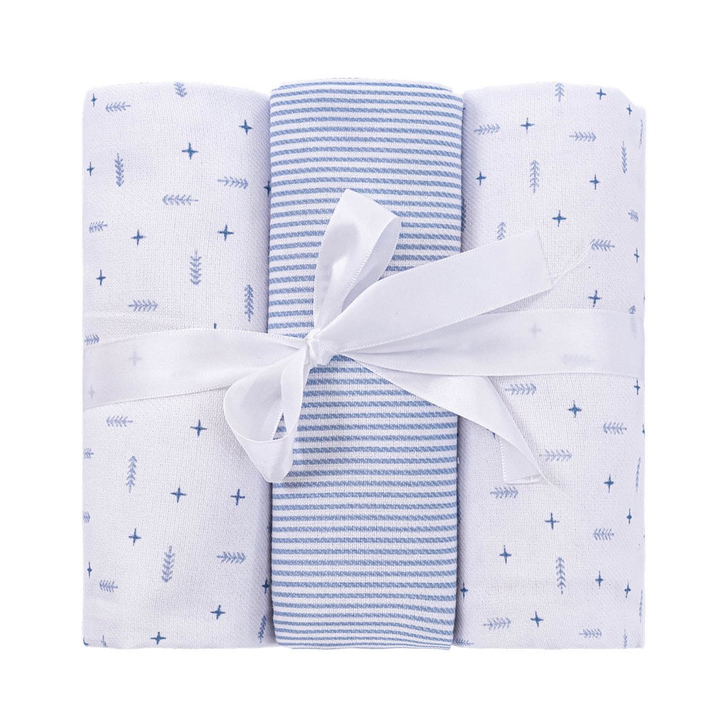 🛍️ Cueiro para Bebê Flanelado 03 Unidades Baby Joy Clássicos